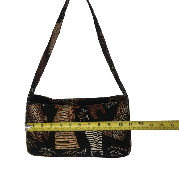 Susan Graver Animal Print Purse in Fabric Vintage Shoulder Bag with Zip Closure - Picture 4 of 8